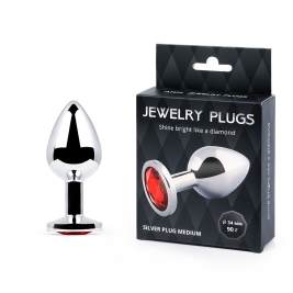 Пробка Jewelry Plug Silver - Red