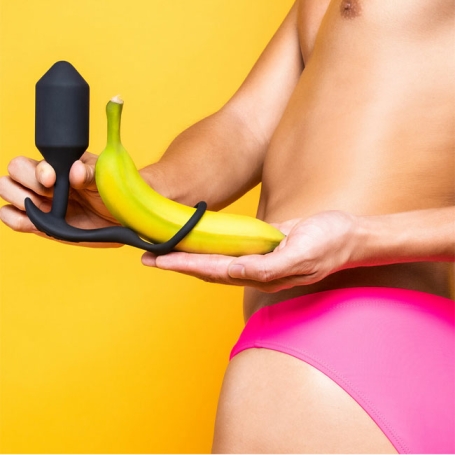 Вибропробка с кольцом b-Vibe Snug &amp; Tug