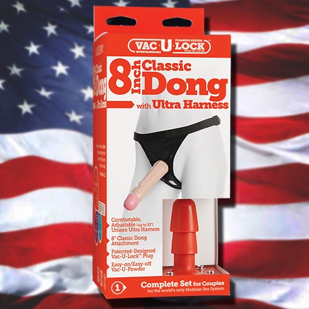 Страпон Doc Johnson - Classic Dong 8&quot;