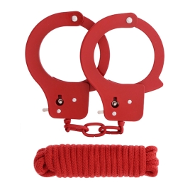 Набор для фиксации BondX Metal Cuffs &amp; Love Rope