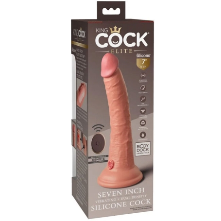 Фаллос-вибратор 7" Vibrating Silicone Dual Density