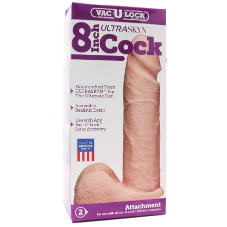 Фаллос-насадка Vac-U-Lock 8" Ultraskyn